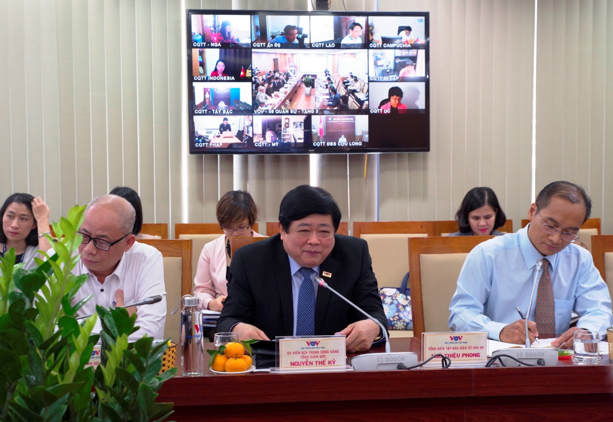 PGS.TS Nguyễn Thế Kỷ, Tổng Giám đốc VOV phát biểu tại buổi làm việc