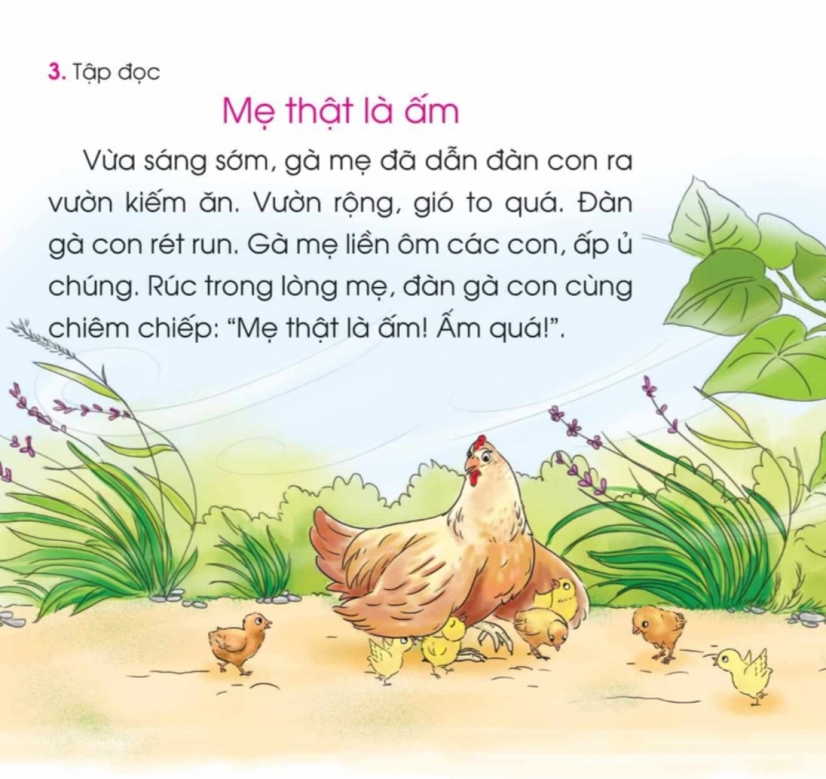 Bài "Hai con ngựa" được bổ sung thành bài: "Mẹ thật là ấm"
