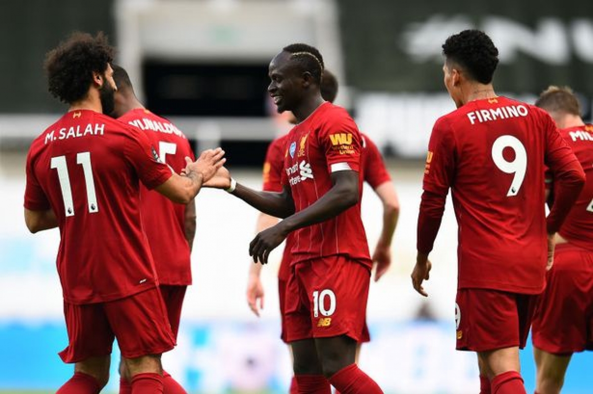 Bộ ba trên hàng công của Liverpool: Mohamed Salah, Roberto Firmino, Sadio Mane