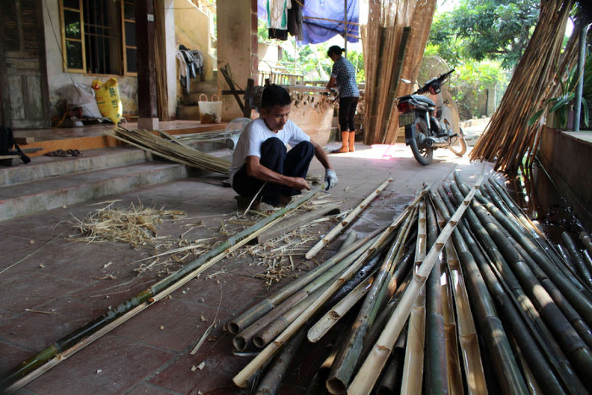 Công đoạn pha thành nan