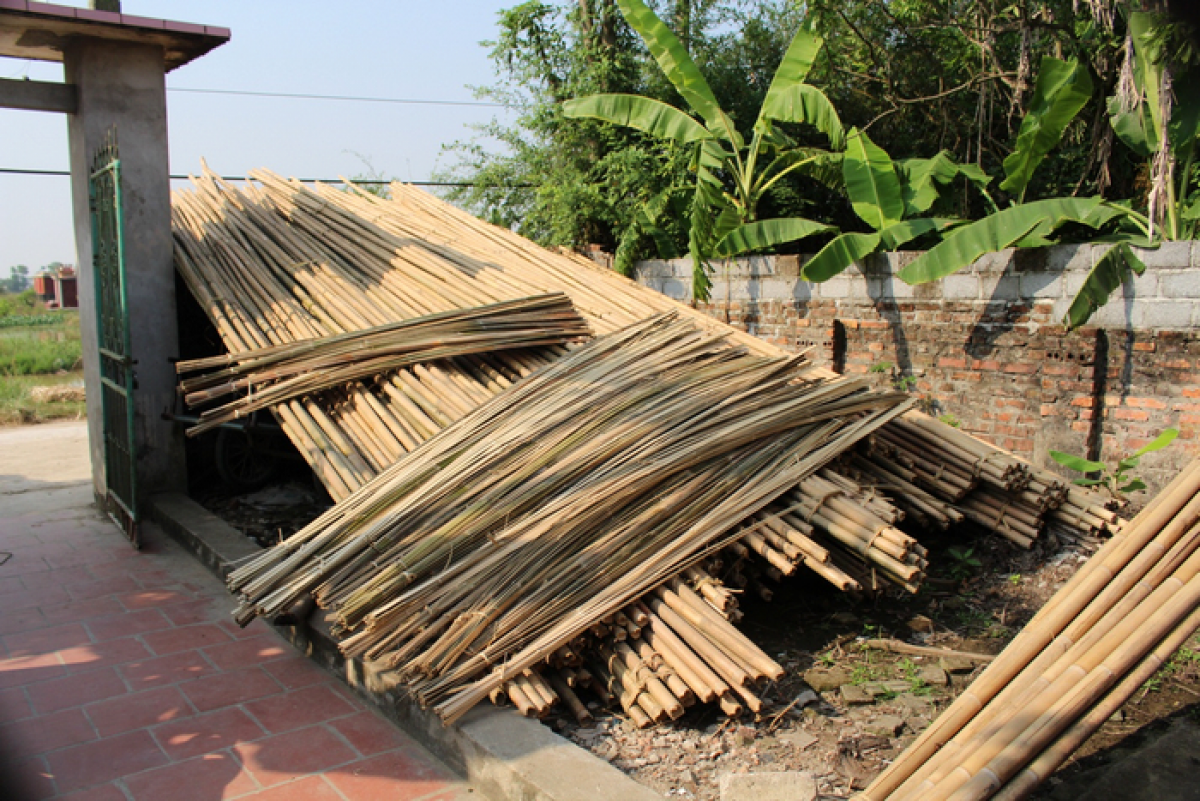 Nan được phơi khô kiệt trước khi đan