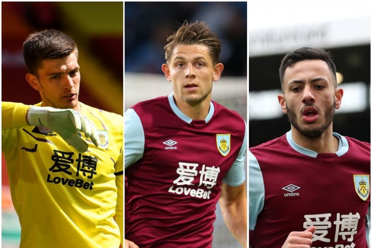 Bộ ba được kỳ vọng của Burnley: Nick Pope, James Tarkowski, Dwight McNeil