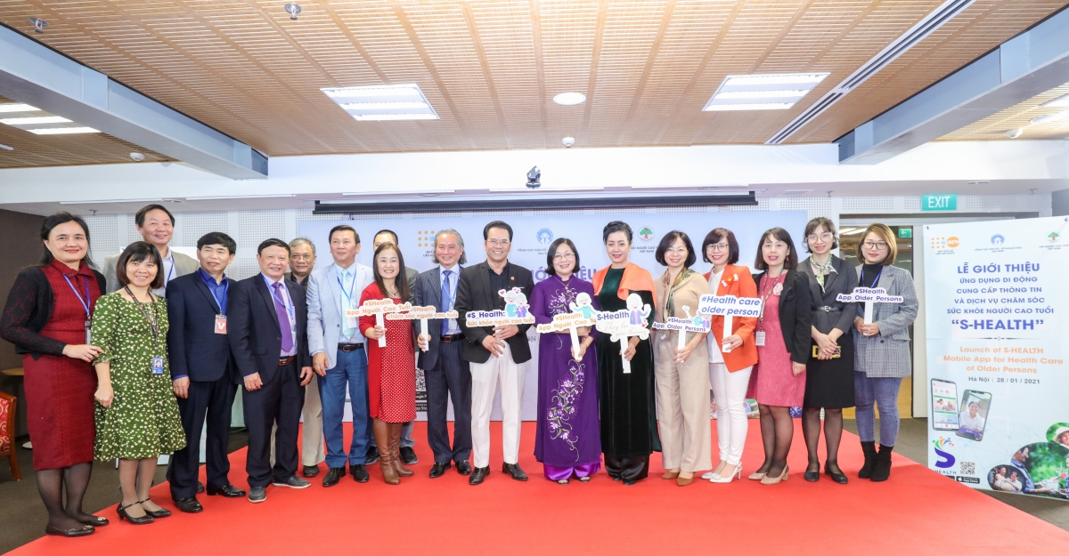S-Health, Ứng dụng di động đầu tiên cung cấp thông tin và dịch vụ chăm sóc sức khỏe miễn phí cho người cao tuổi đã ra mắt tại Tòa nhà Xanh Liên Hiệp Quốc ở Hà Nội