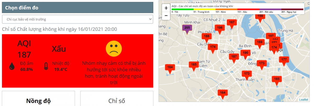Nhiều ngày liên tiếp, không khí Hà Nội luôn ở mức "Xấu"