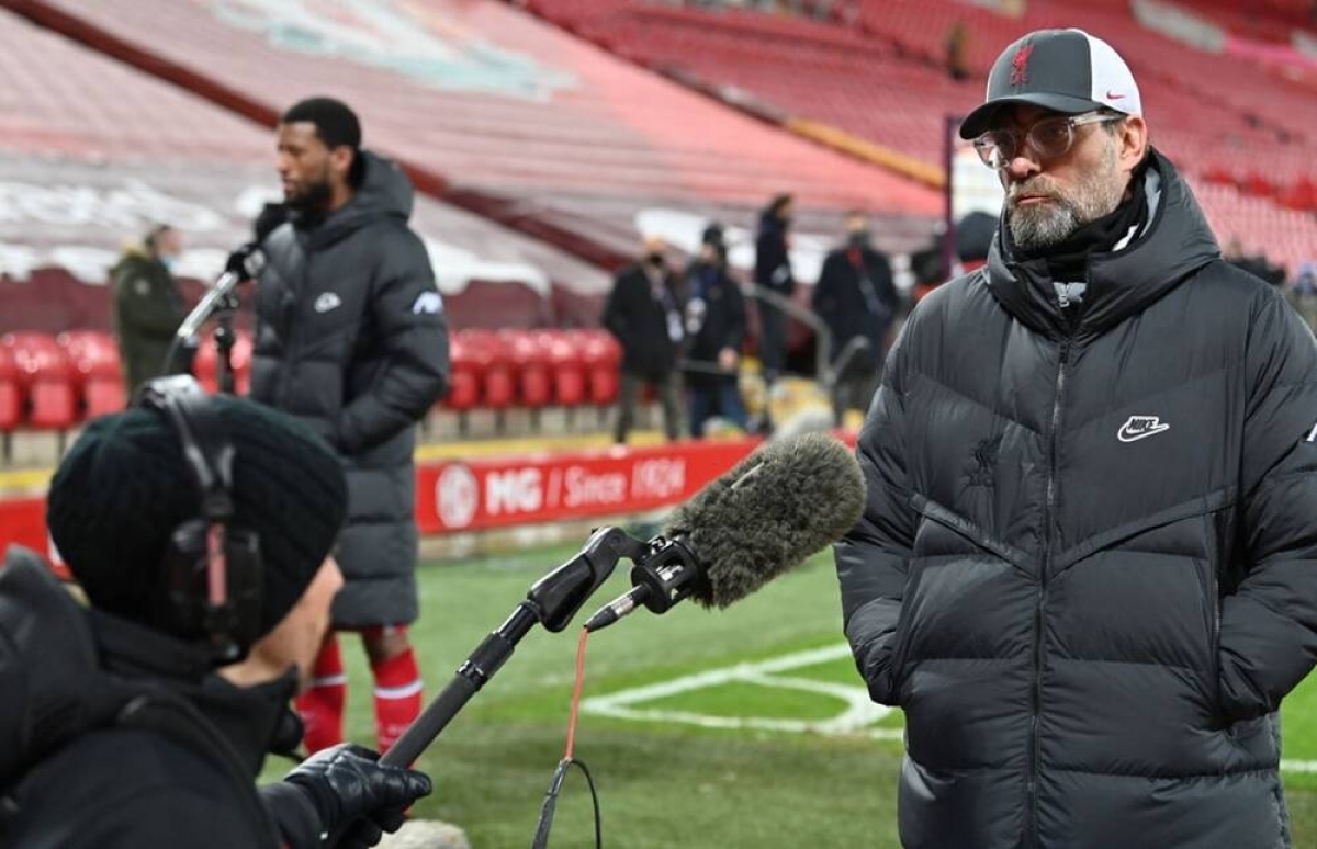 HLV Jurgen Klopp không giấu được sự thất vọng (ảnh Internet)