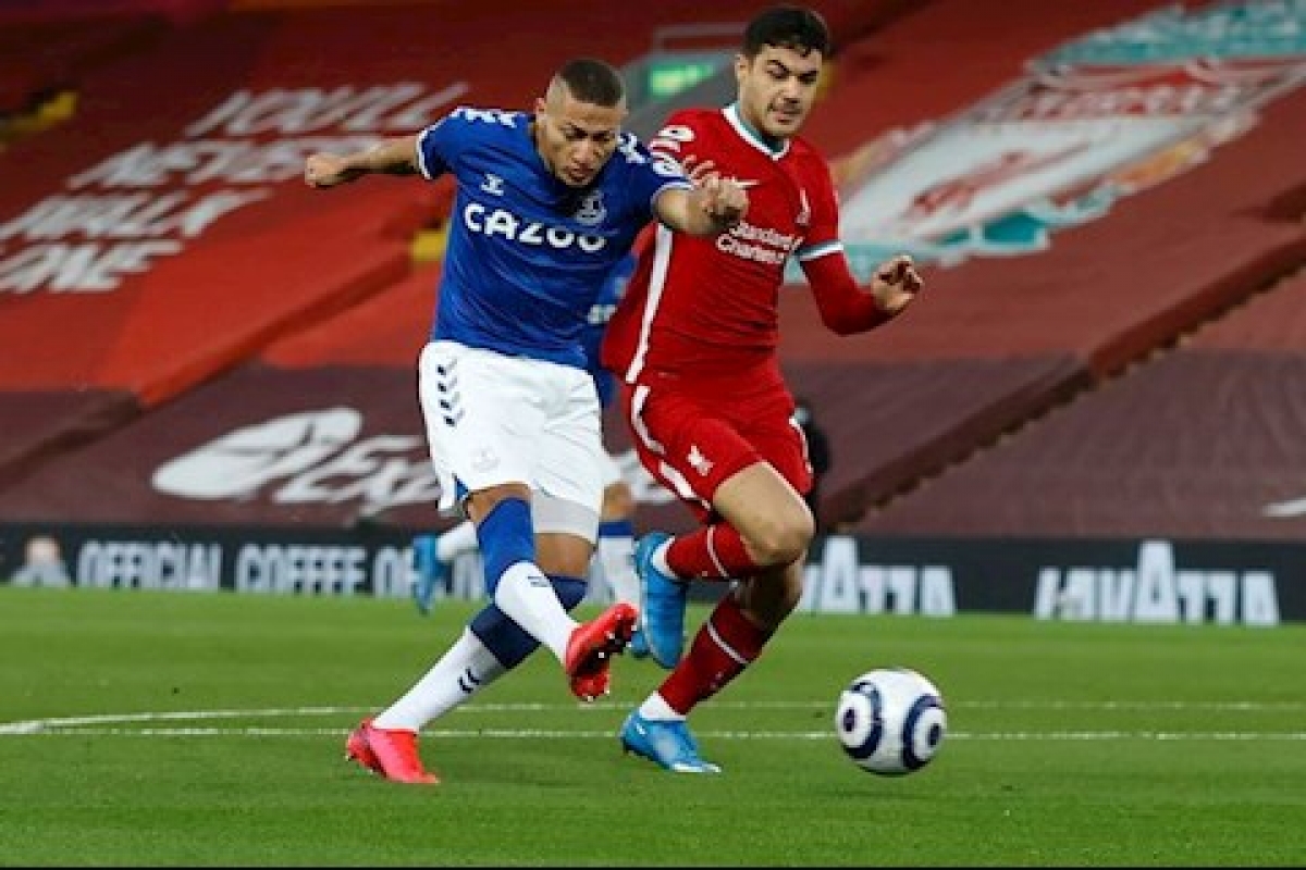 Richarlison ghi bàn cho Everton ở phút thứ 3. Ảnh: Reuters.