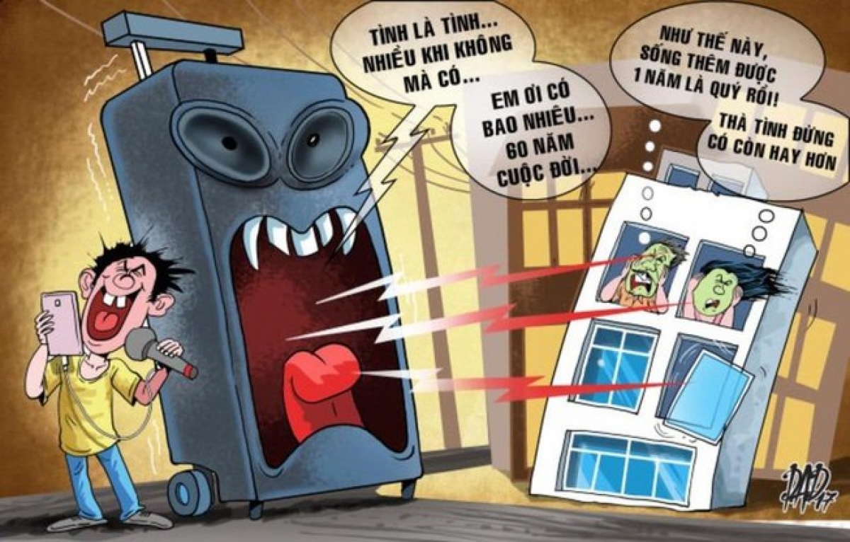 Người hát không hề nghĩ rằng mình đang "tra tấn" những người xung quanh. Nguồn ảnh: Internet