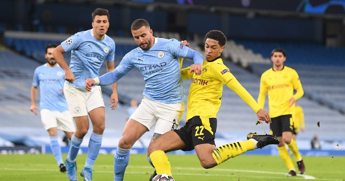Man City đang chiếm ưu thế trước Dortmund (Ảnh: Internet)