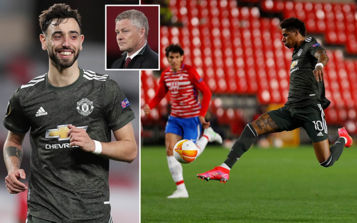 Các pha lập công của Marcus Rashford và Bruno Fernandes ở lượt đi giúp MU chiếm ưu thế lớn trước trận lượt về (Ảnh: Internet)