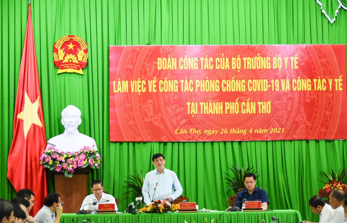 Bộ Y tế làm việc với TP Cần Thơ chiều ngày 26/4