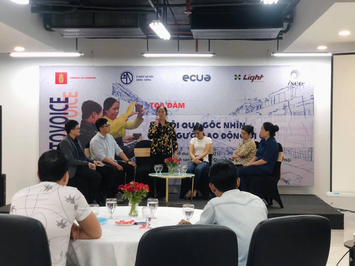40 lao động di cư đến Hà Nội từ khắp các vùng miền Tổ quốc đã cùng tham dự buổi tọa đàm