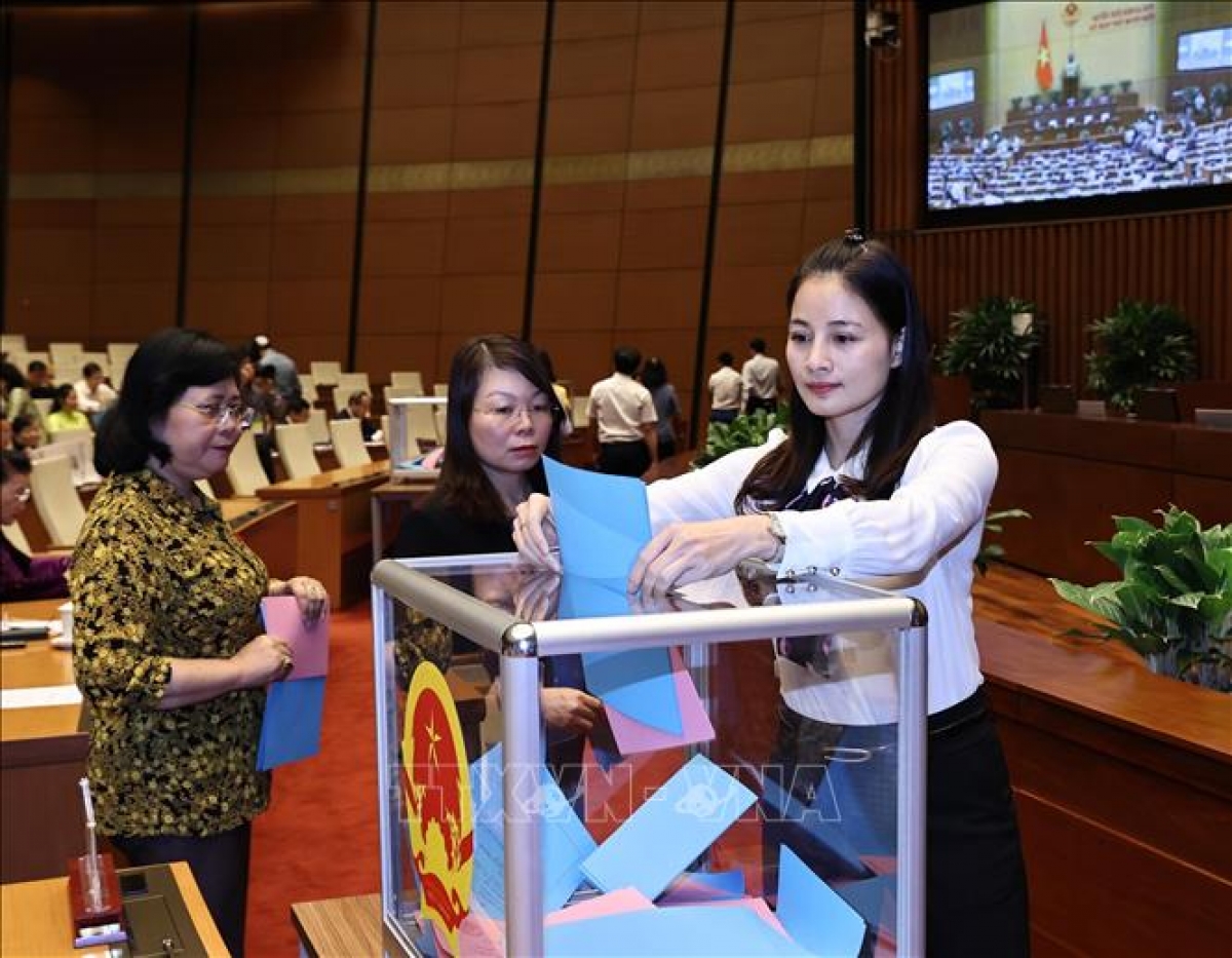 Đại biểu Quốc hội bỏ phiếu bầu Ủy ban của Quốc hội, Tổng Thư ký Quốc hội, Tổng kiểm toán Nhà nước.