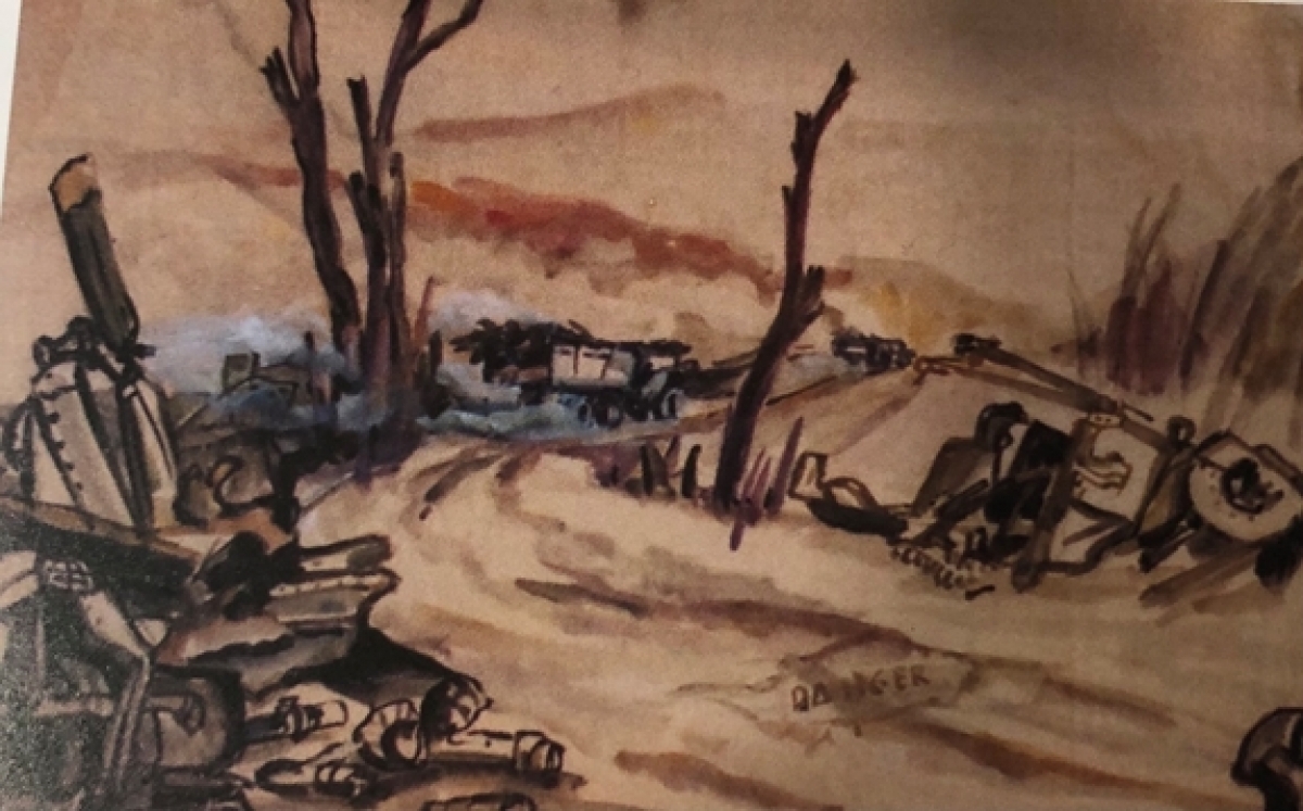 Đường 9 - Tranh màu nước 1971