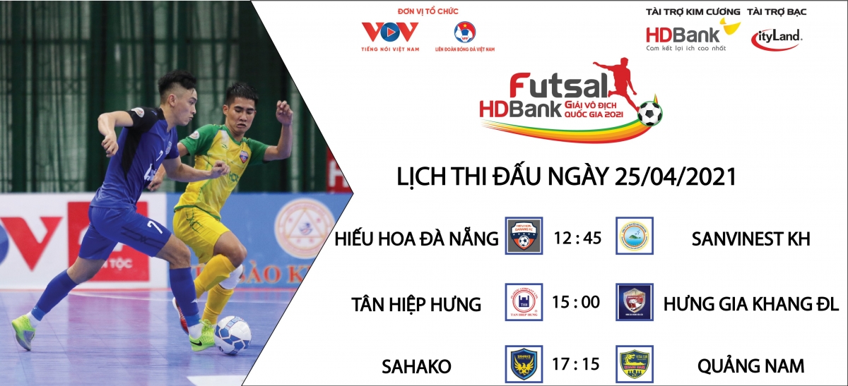 Lịch thi đấu ngày 25/04