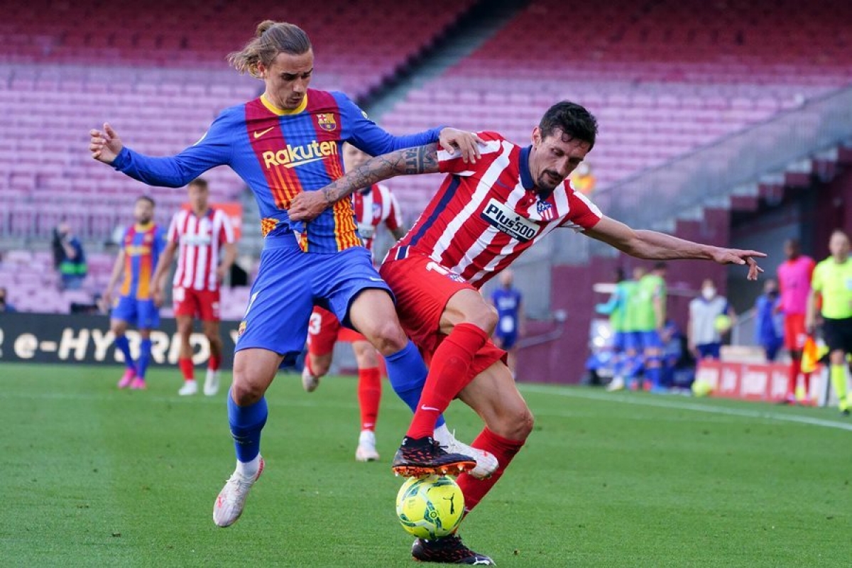 Antoine Griezmann thi đấu mờ nhạt trong ngày gặp lại đội bóng cũ (Ảnh: Internet)