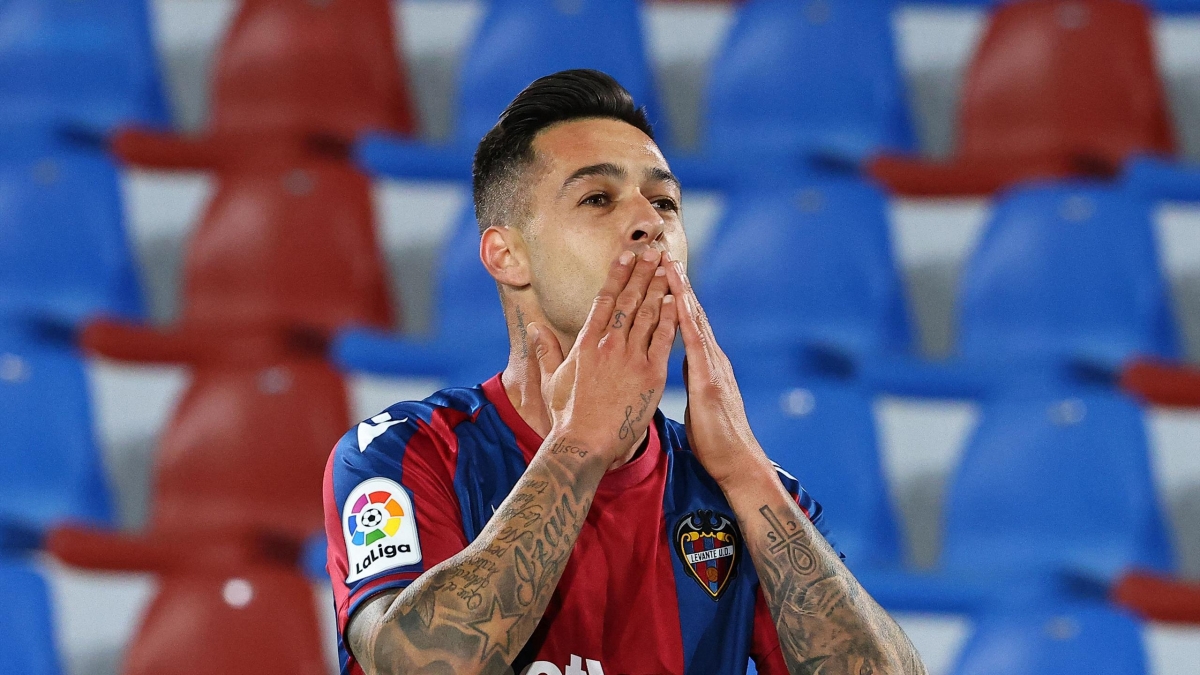 Sergio Leon là người gỡ hòa 3-3 cho Levante (Ảnh: Internet)