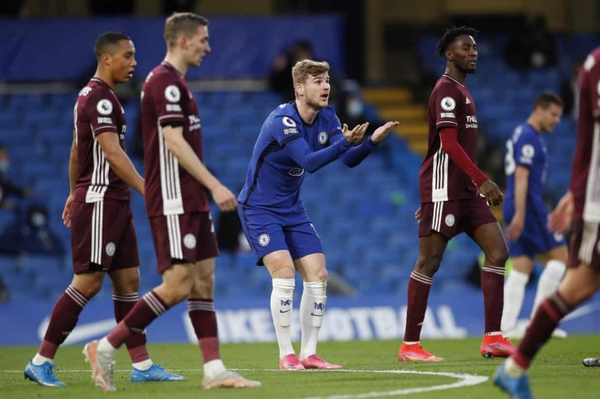Timo Werner đã không gặp may khi hai lần bị từ chối bàn thắng (Ảnh: Internet)