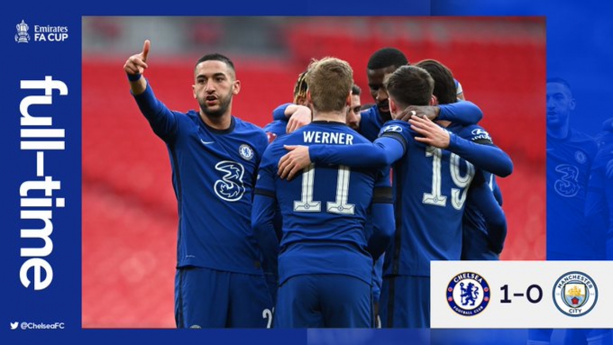 Chelsea vượt qua Man City 1-0 ở bán kết cúp FA (Ảnh: Internet)
