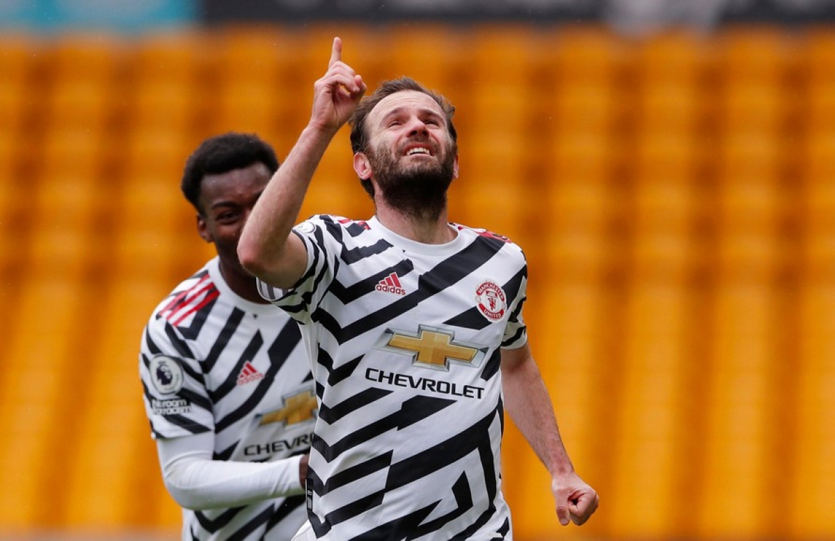 Mata ghi bàn ấn định thắng lợi 2-1 của MU trước Wolves, ở vòng đấu hạ màn Premier League