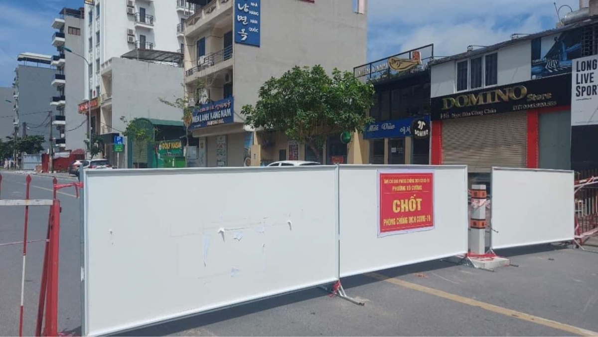 Một chốt kiểm soát tại TP Bắc Ninh