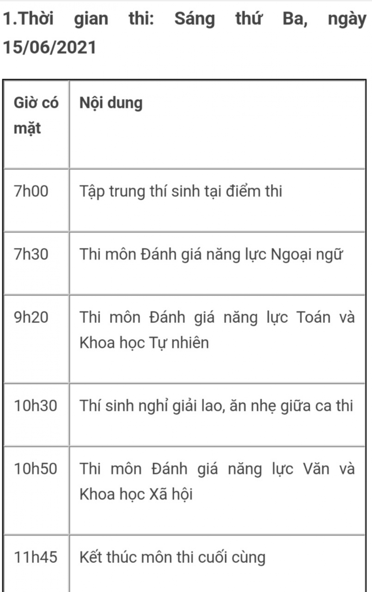 Thời gian thi lớp 10 THPT Chuyên Ngoại ngữ