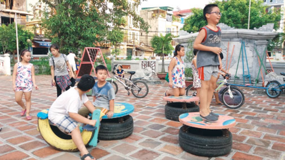 Sân chơi di động tại phường Ngọc Hà, Ba Đình, Hà Nội