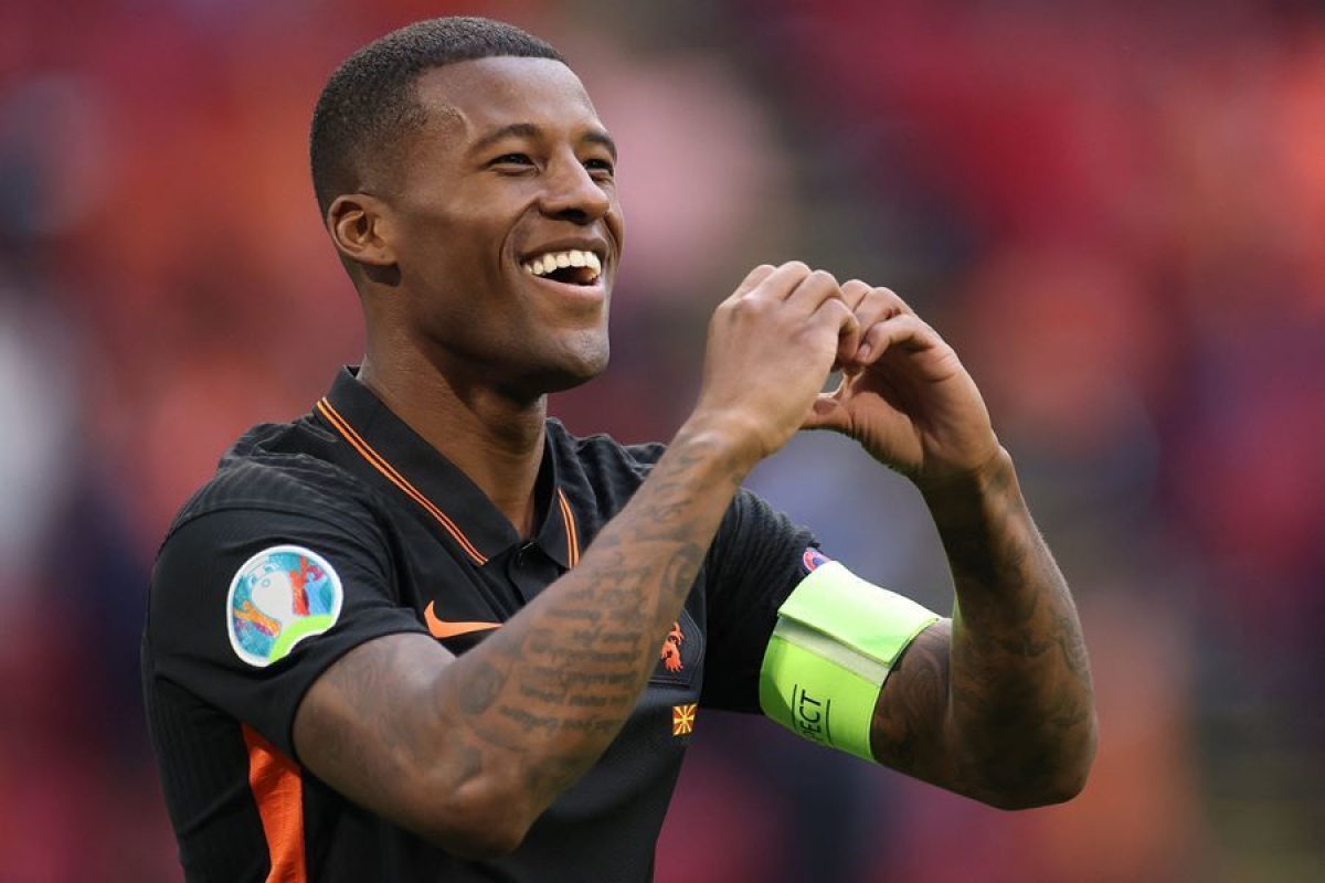 Wijnaldum xuất sắc lập cú đúp vào lưới Bắc Macedonia (ảnh Internet)