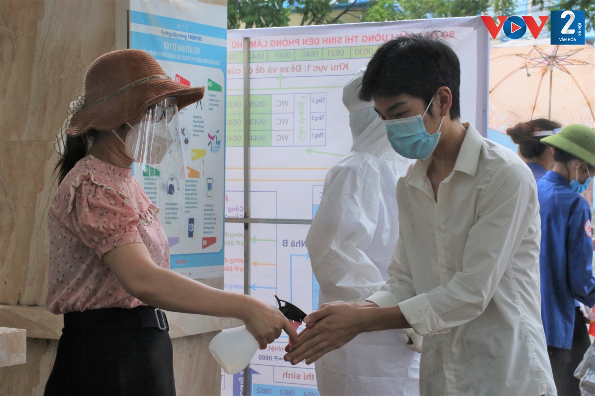Thí sinh thực hiện  nghiêm quy định 5K trong suốt quá trình diễn ra kỳ thi
​​​
