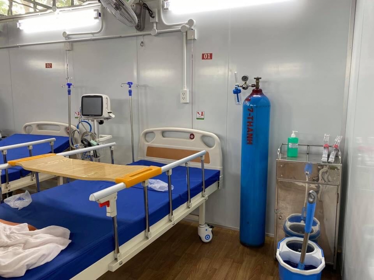 Bồn oxy 7,5 m3 được bố trí phục vụ bệnh nhân