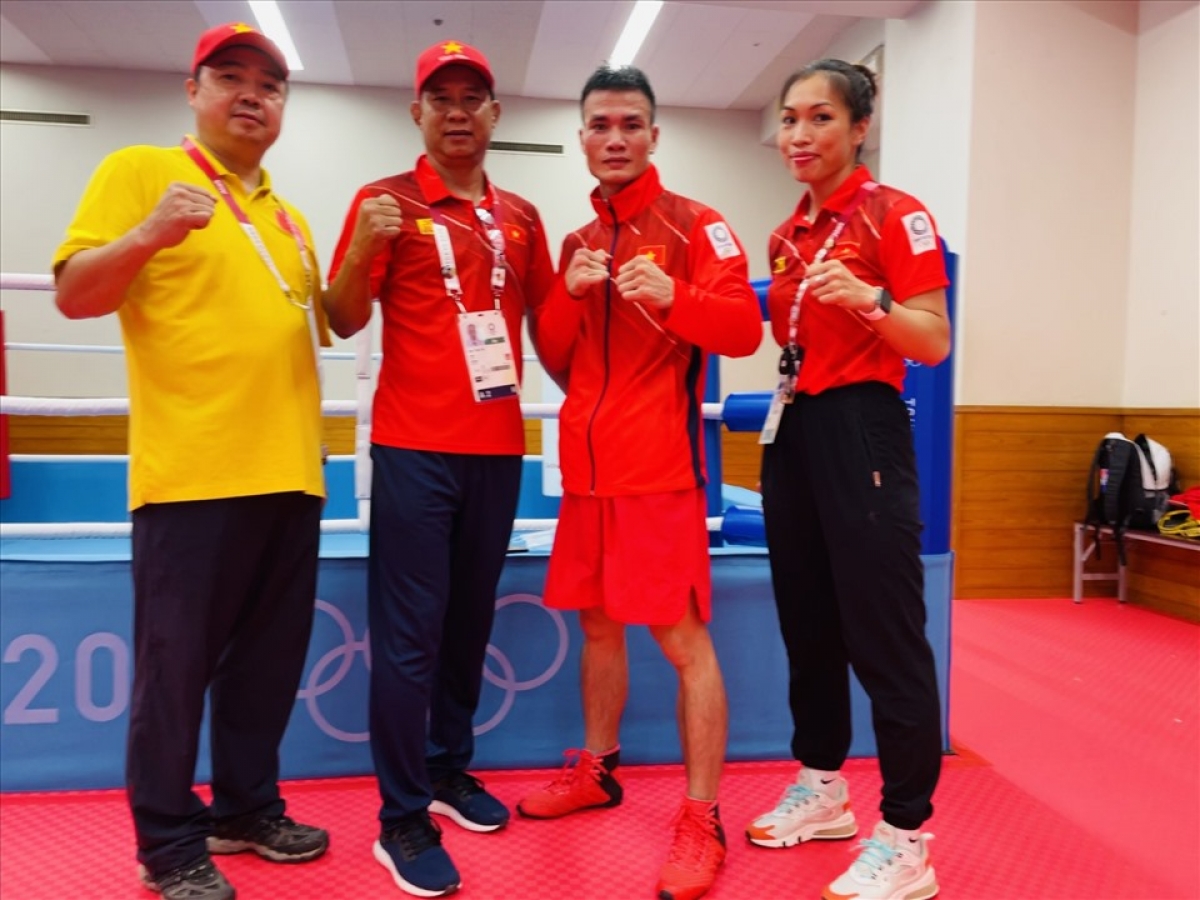 Nguyễn Văn Đương và BHL Đội tuyển Boxing Việt Nam dự Olympic Tokyo 2020