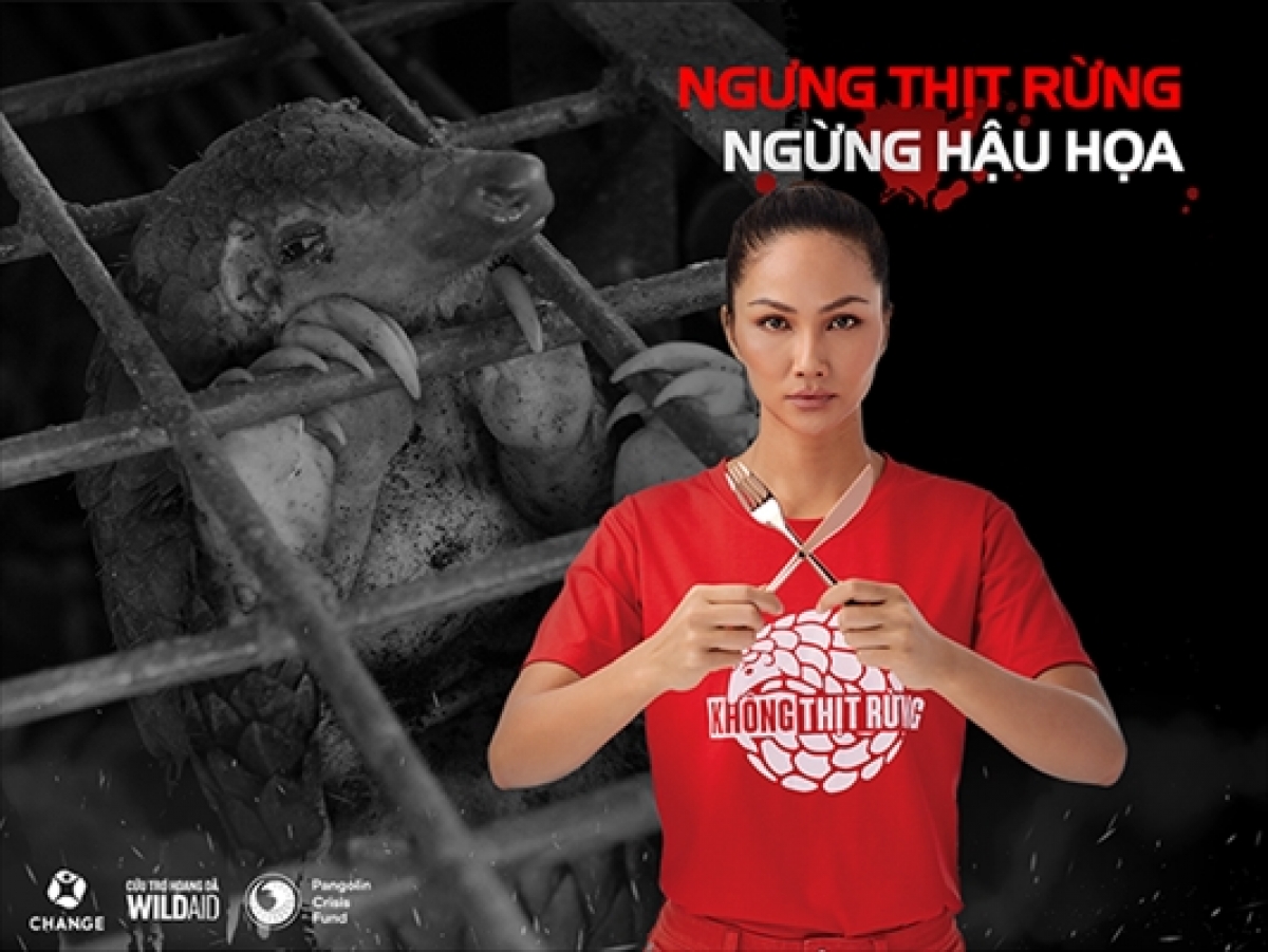 Hoa Hậu H'Hen Niê kêu gọi bảo vệ động vật hoang dã