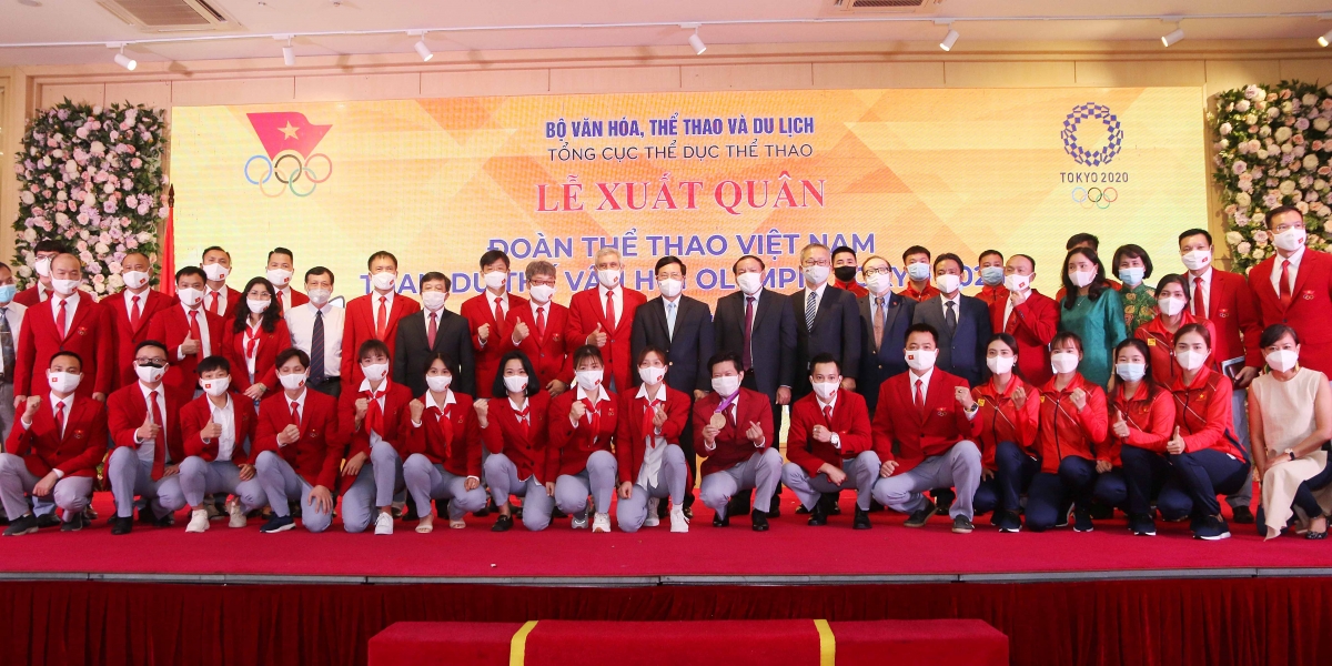 Các thành viên Đoàn TTVN tham dự Olympic Tokyo 2020