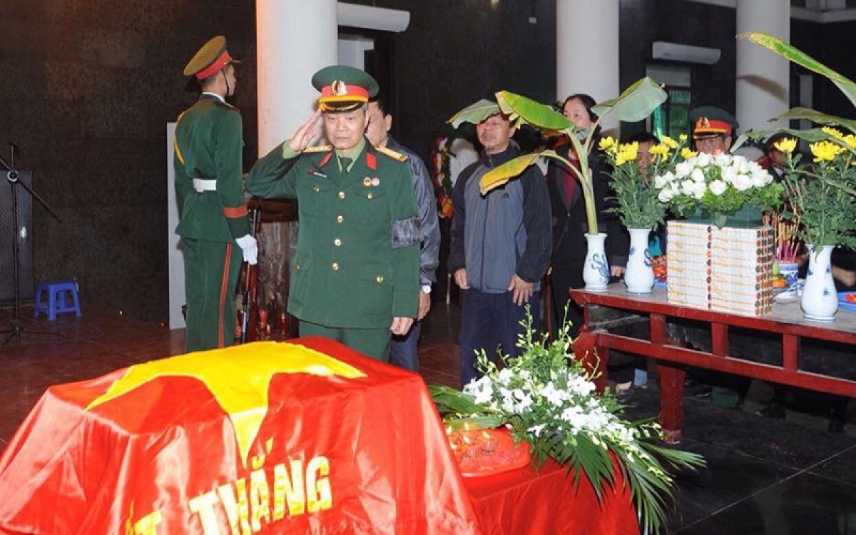 Lễ đón liệt sỹ Vũ Duy Hùng về yên nghỉ tại quê nhà