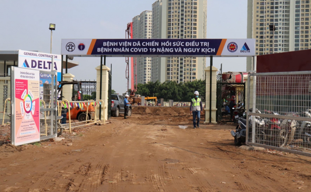 Bệnh viện dã chiến đặt tại quận Hoàng Mai, Hà Nội