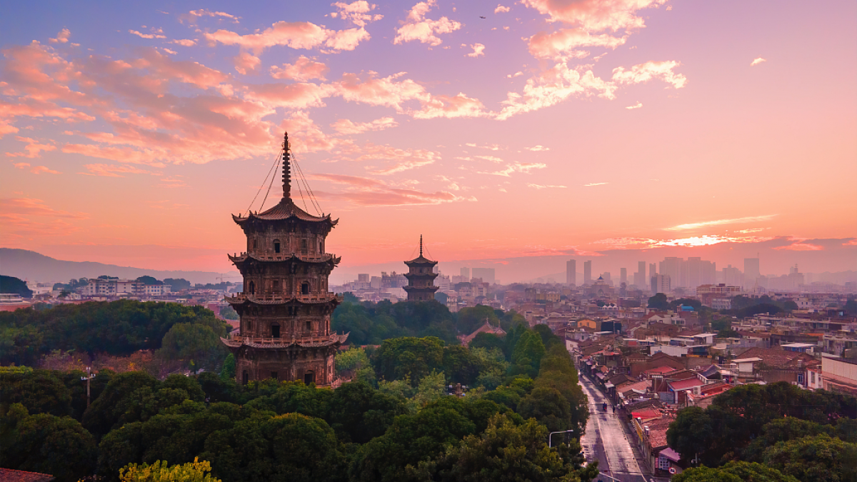 Thành phố cảng Tuyền Châu, Trung Quốc. Ảnh: cgtn