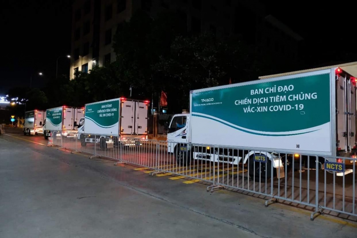 Xe tải lạnh chuyên dụng của Quân 2 đã vận chuyển vaccine về kho của bảo quản của
Chương trình tiêm chủng mở rộng.