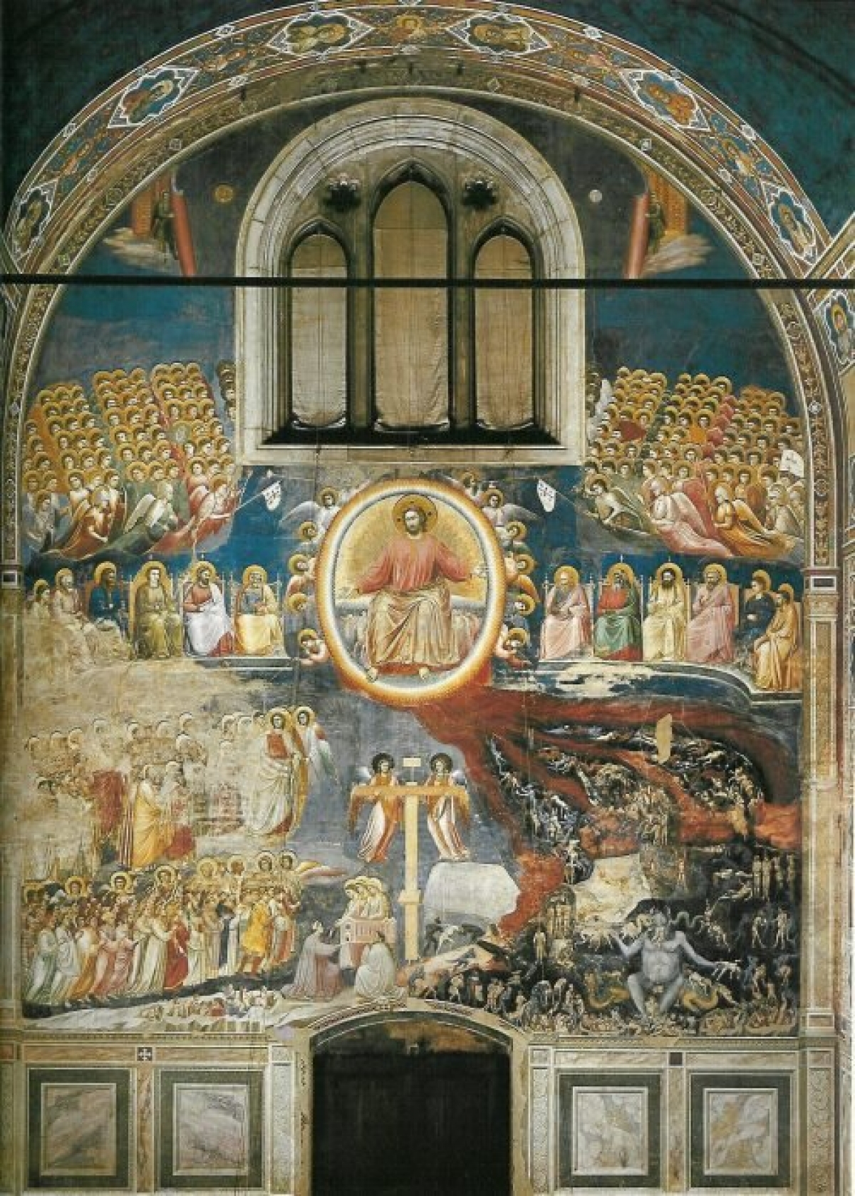 Bức “Last Judgment” (1305-1306) của Giotto tại nhà nguyện Scrovegni, Padua, Italia. (Tranh: Wikipedia, Public Domain)