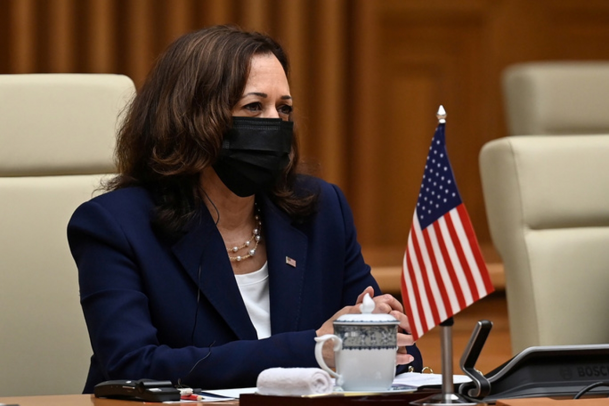 Phó Tổng thống Mỹ Kamala Harris trong cuộc gặp Lãnh đạo Đảng, Nhà nước sáng nay tại Hà Nội