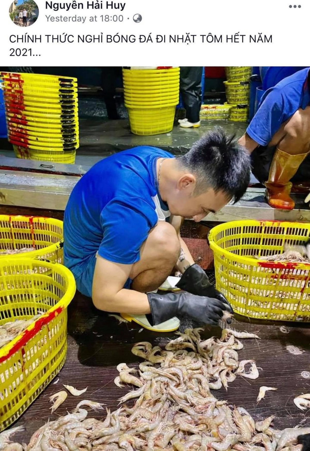 Dòng trạng thái đầy tâm trạng trên Trang cá nhân của Hải Huy (Ảnh: FBNV)