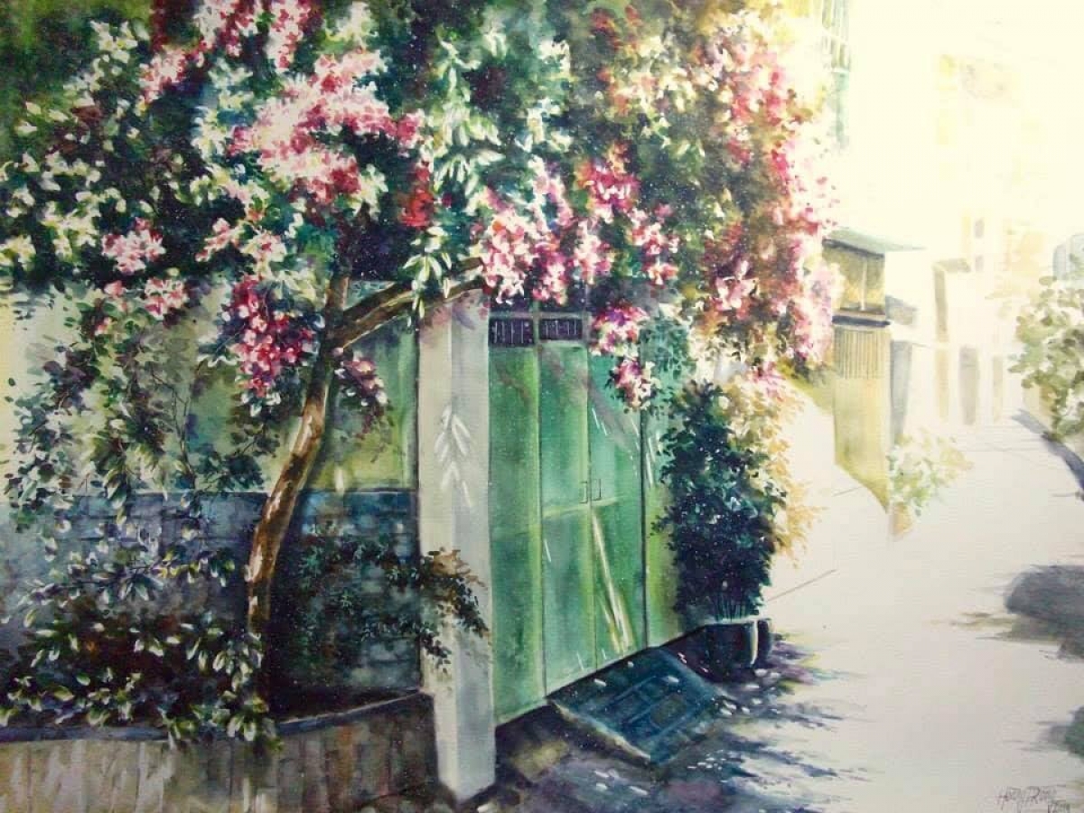 Hoa bên hiên nhà
 