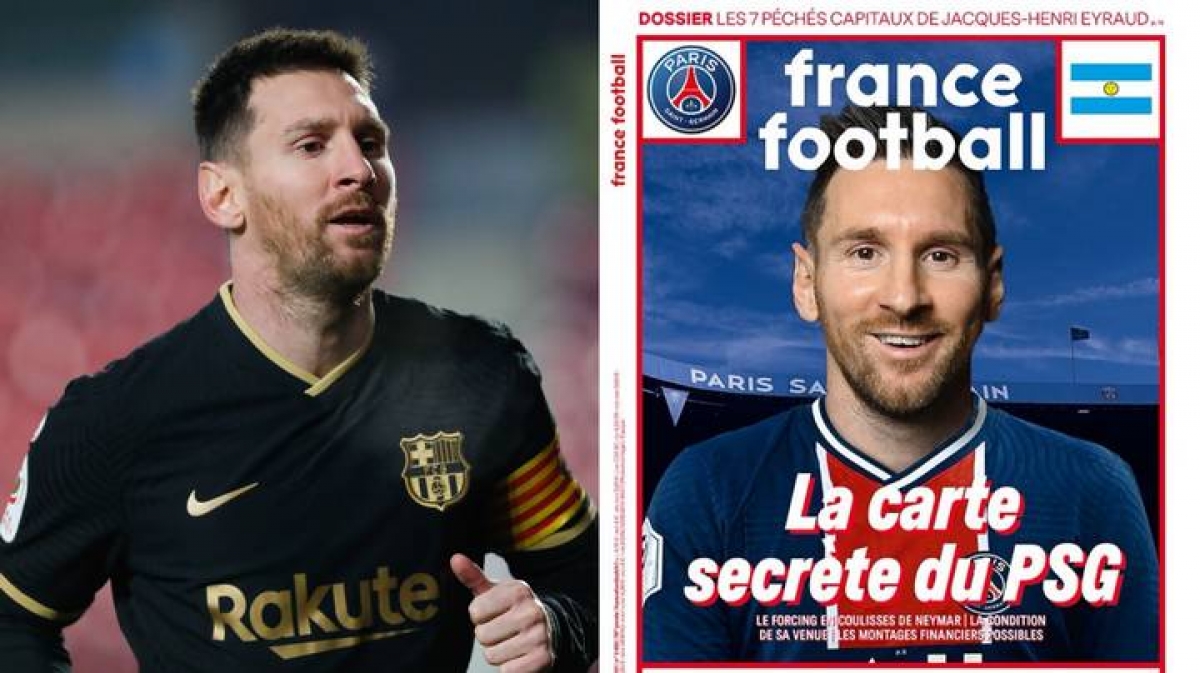 Messi trong chiếc áo đấu của PSG
