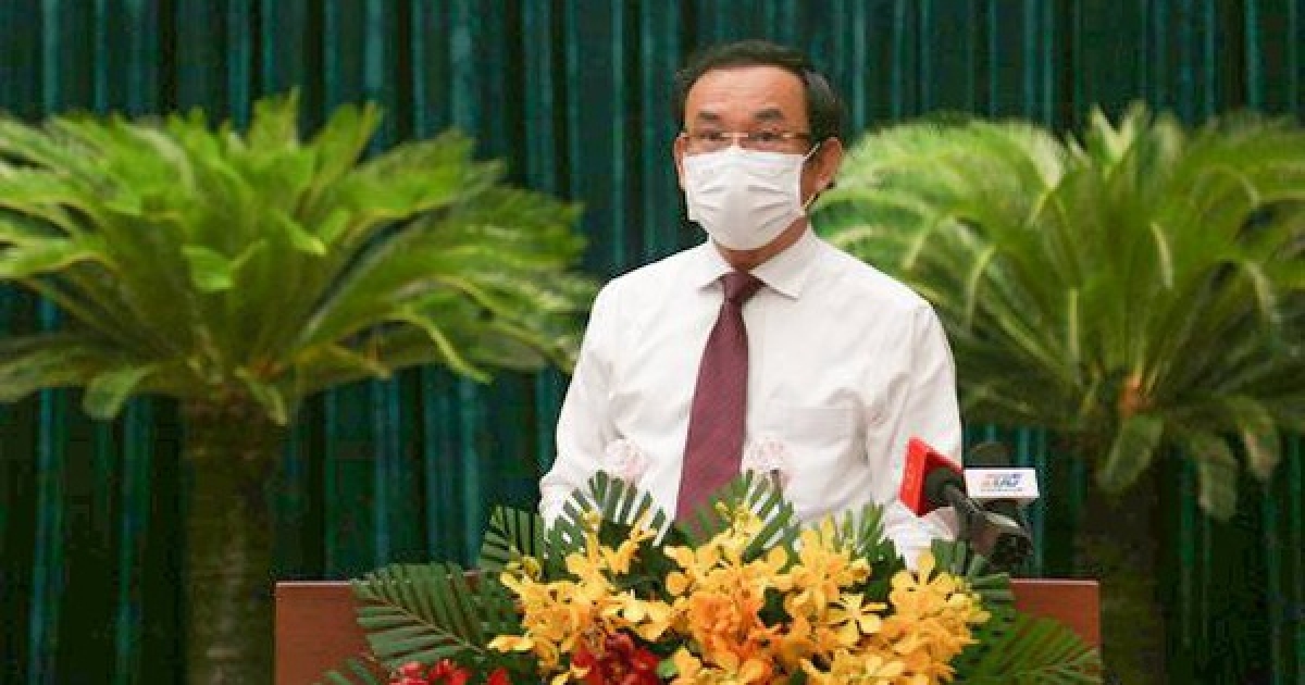 Bí thư Thành ủy Thành phố Hồ Chí Minh Nguyễn Văn Nên phát biểu tại Kỳ họp.