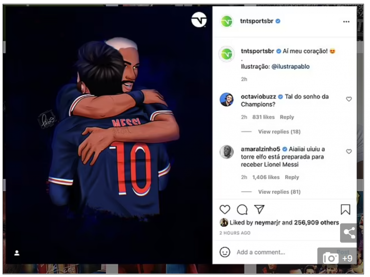Neymar đã like bức ảnh