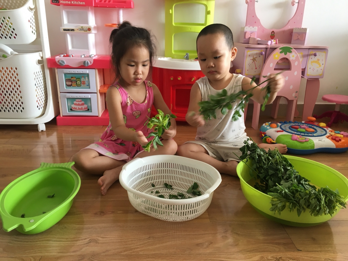 Dạy các con kĩ năng tại nhà, một phần trong giáo án của Trông trẻ Pro