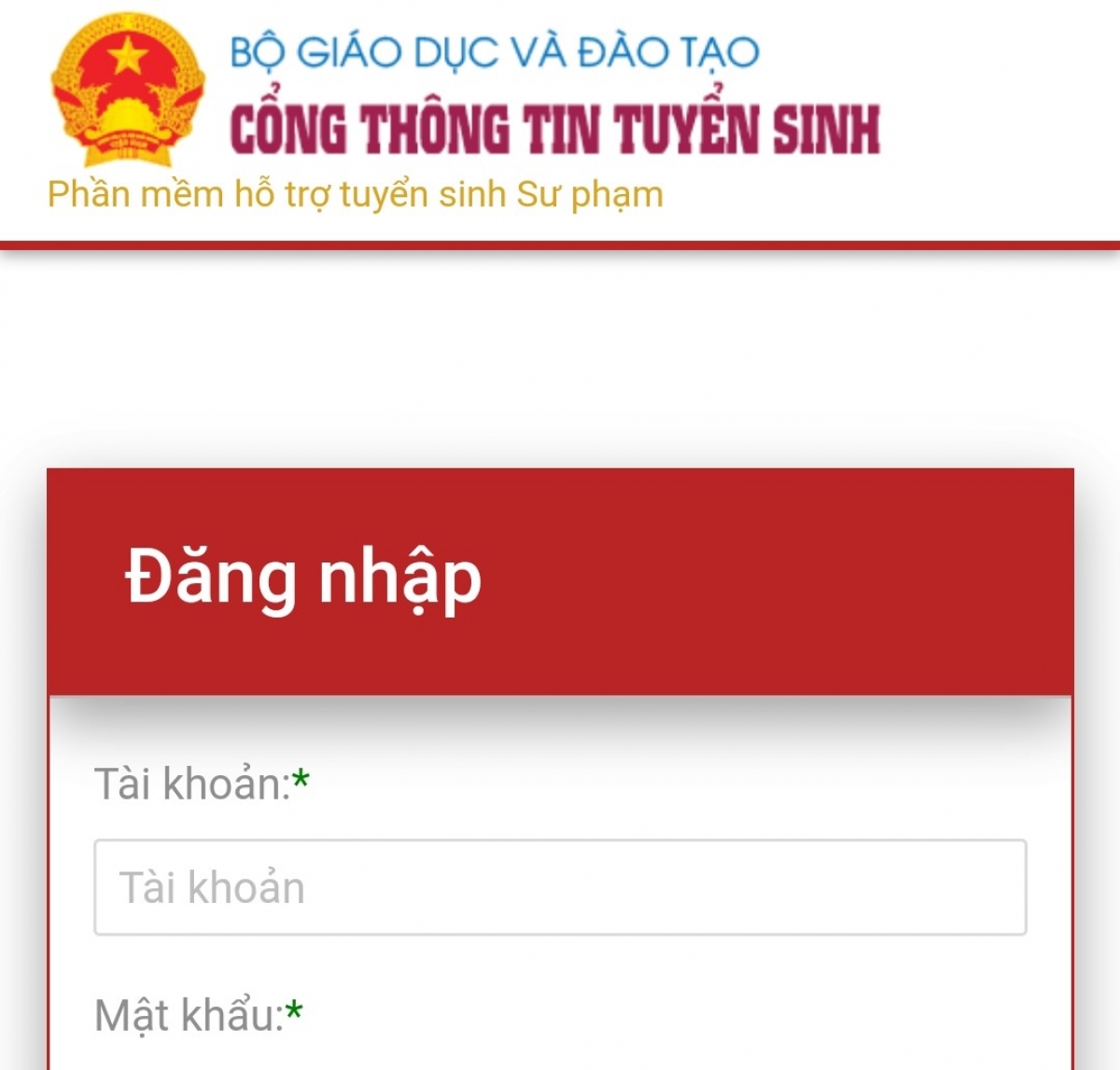 Trang hỗ trợ tuyển sinh ngành Sư phạm của Bộ GD-ĐT sẽ hoạt động ngay trong mùa tuyển sinh năm học 2021-2022