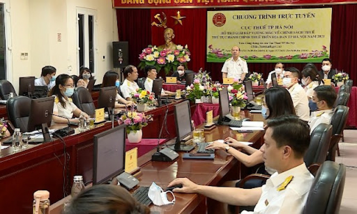 Cục Thuế Hà Nội tổ chức hỗ trợ trực tuyến người nộp thuế năm 2021