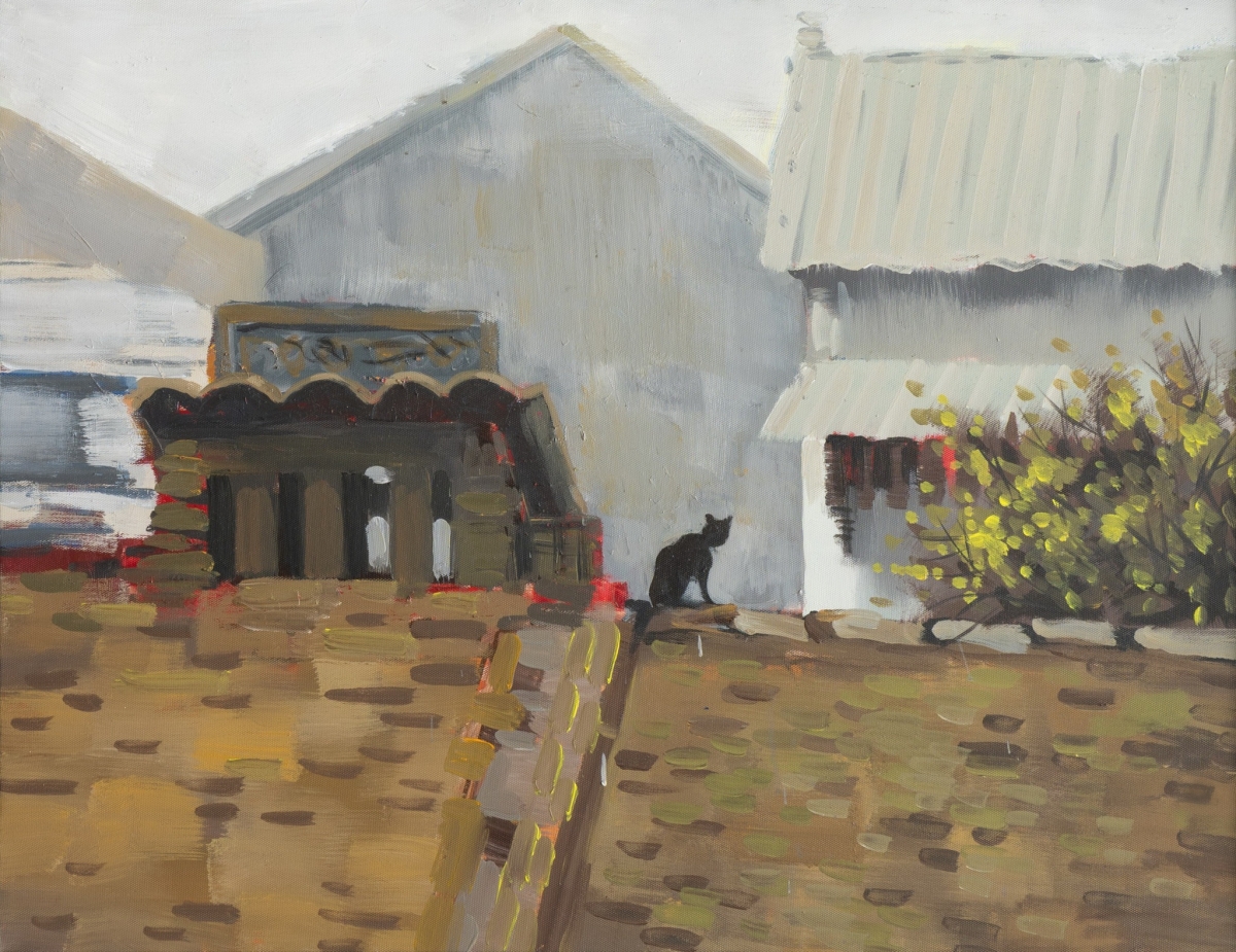 Tác phẩm “Độc thoại” của họa sĩ Phạm Khắc Thắng. Chất liệu: Acrylic. Kích thước 70 x 90 cm