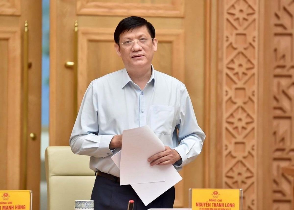 Bộ trưởng Bộ Y tế Nguyễn Thanh Long phát biểu tại cuộc họp