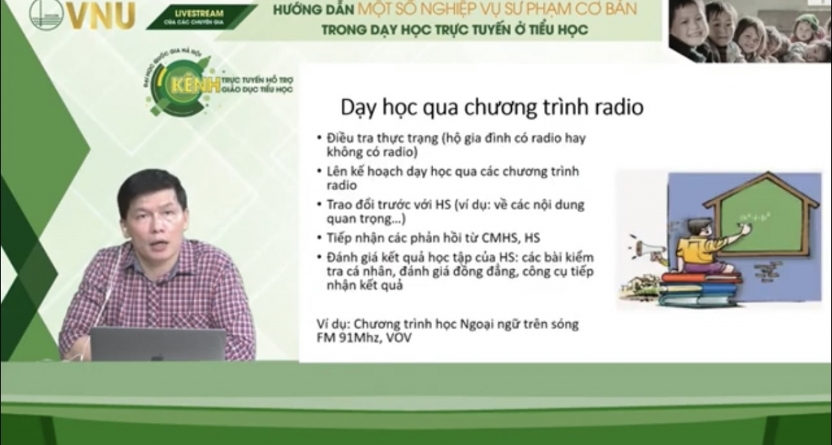 PGS.TS Nguyễn Chí Thành - Chủ nhiệm Khoa Sư phạm giải đáp những vướng mắc của nhiều giáo viên khi giảng dạy trực tuyến