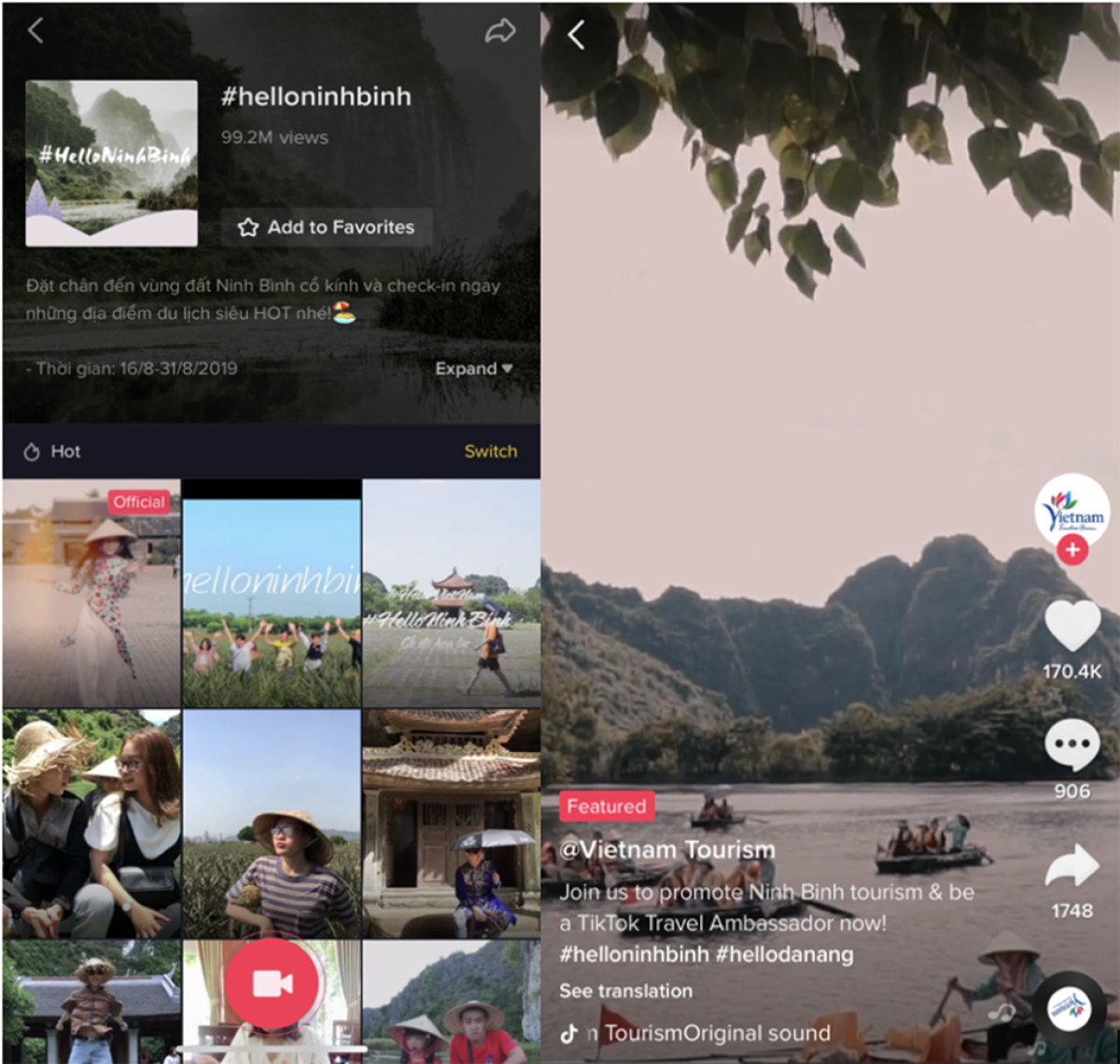 Một chiến dịch quảng bá du lịch Việt Nam trên nền tảng TikTok